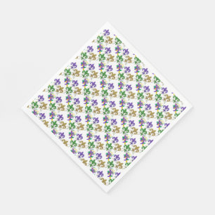 Guardanapo De Papel Mardi Gras flor de lis