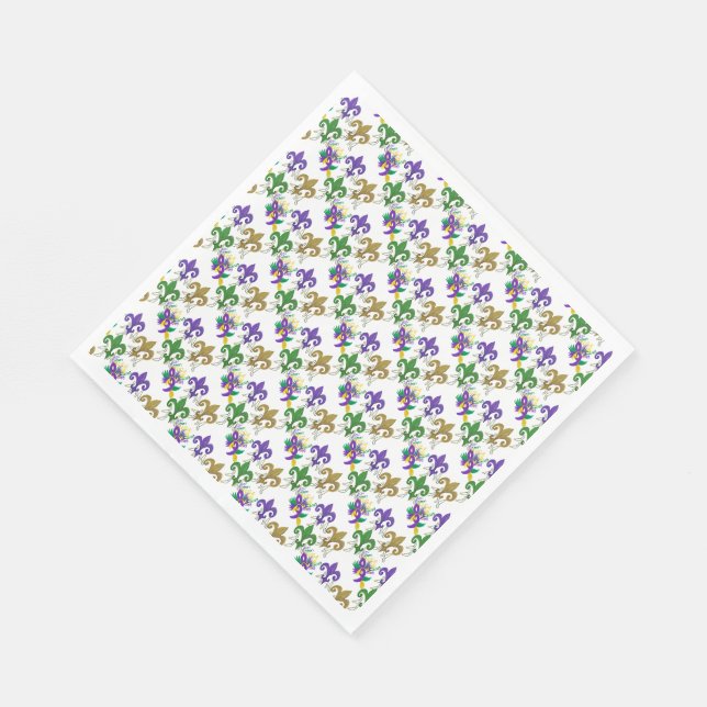 Guardanapo De Papel Mardi Gras flor de lis (Quina)