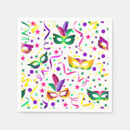 Guardanapo De Papel Mardi Gras Masks