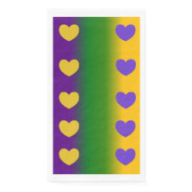 Mardi Gras Ombre com Corações