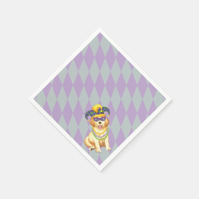 Guardanapo De Papel Mardi Gras - Ouro Retriever (Canto)