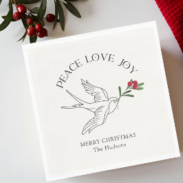 Guardanapo De Papel Marfim | PEAVE AMOR JOY Snowbird Feriado de Natal