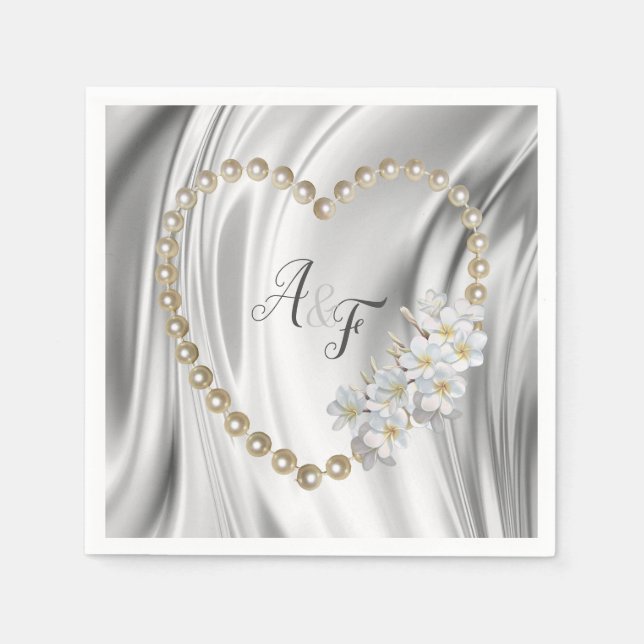 Guardanapo De Papel Marfim,Verde,Azul,Ouro Seda e Pérolas Nápoles (Frente)