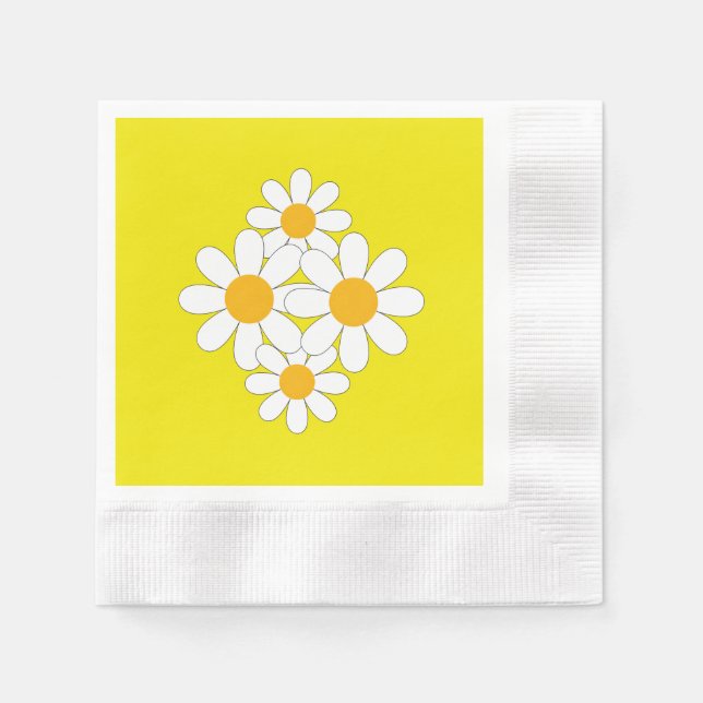 Guardanapo De Papel Margarida Brilhante e Ousada (Frente)