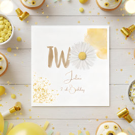 Guardanapo De Papel Margarida d'água segundo aniversário