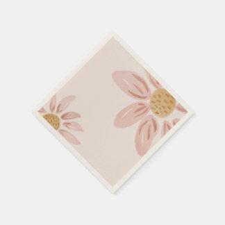 Guardanapo De Papel Margarida Selvagem Rosa e Amarelo