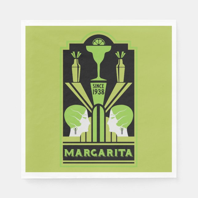 Guardanapo De Papel Margarita Art Deco Cocktail (Frente)
