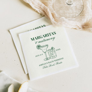 Guardanapo De Papel Margaritas e Matrimony Bachelorette Weekend
