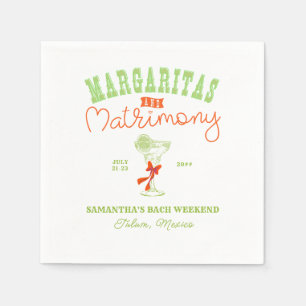 Guardanapo De Papel Margaritas & Matrimônio Tulum Despedida de Solteir