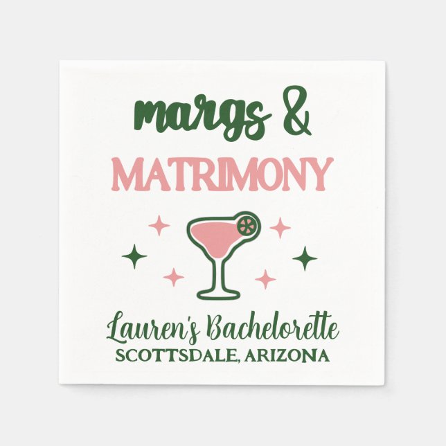 Guardanapo De Papel Margs & Matrimony (Frente)