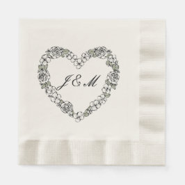 Guardanapo De Papel mariage noir et blanc 