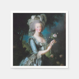 Guardanapo De Papel Marie Antoinette com uma Rosa de Elisabeth Le Brun