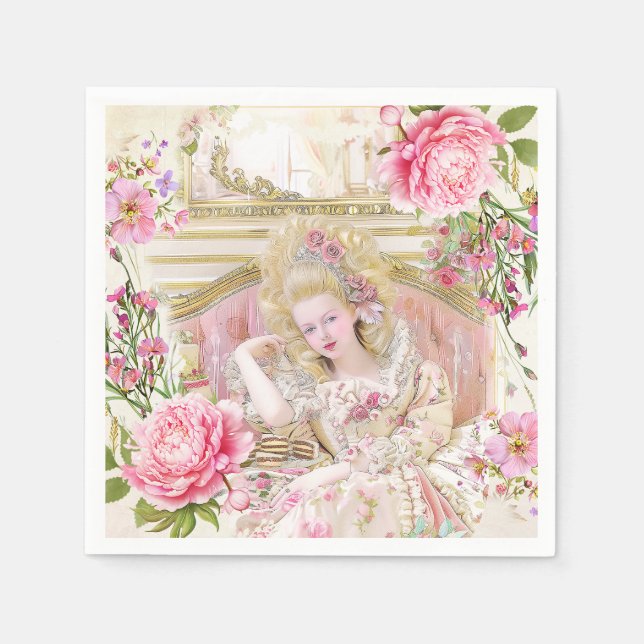 Guardanapo De Papel Marie Antoinette let them eat cake (Frente)
