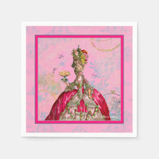 Guardanapo De Papel Marie Antoinette Peacock Pink Napkins