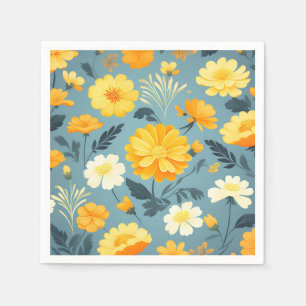 Guardanapo De Papel Marigold Floral Pattern