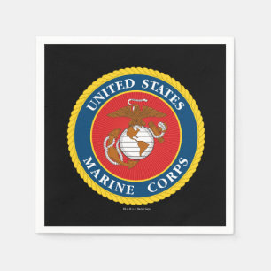 Guardanapo De Papel Marines dos Estados Unidos Fundo Marinho 1