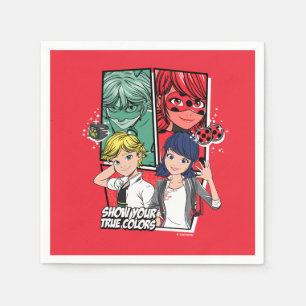 Guardanapo De Papel Marinette e Adrien Verdadeiras Cores
