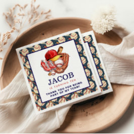 Guardanapo De Papel Marinho Azul Aniversário de criança de Baseball -