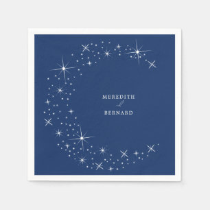 Guardanapo De Papel Marinho Azul Celestial Elegante Casamento Azul Nap