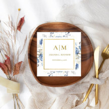 Marinho Azul Primavera Floral Bloom Casamento