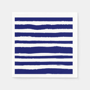 Guardanapo De Papel Marinho Azul Striped