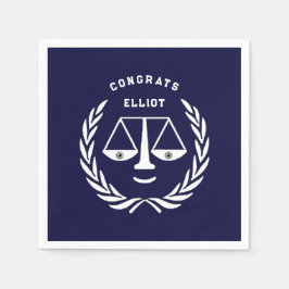 Guardanapo De Papel Marinho de Graduação da Faculdade de Direito Azul