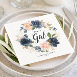 Guardanapo De Papel Marinho Lâmpada Fita Chá de fraldas de Aquarela Ná