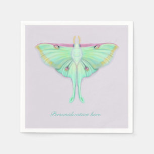 Guardanapo De Papel Mariposa Luna com Personalização em lavanda