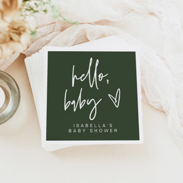 Guardanapo De Papel MARLO Bohemian Forest Green Chá de fraldas Napkins (Criador carregado)