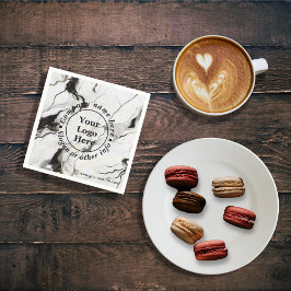 Guardanapo De Papel Mármore preto e branco