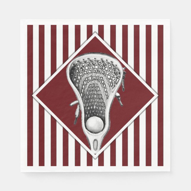 Guardanapo De Papel Maroon Esportivo Lacrosse (Frente)