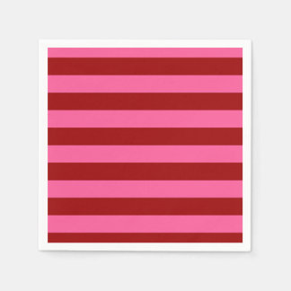 Guardanapo De Papel Maroon Red Pink Stripes Design