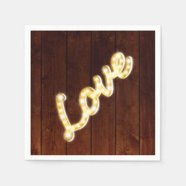 Guardanapo De Papel Marquee Lights Napkin - conselho de celeiro