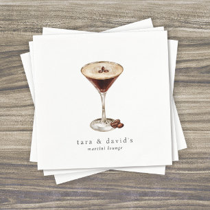 Guardanapo De Papel Martini Cocktail Lounge Personalizado com Nomes