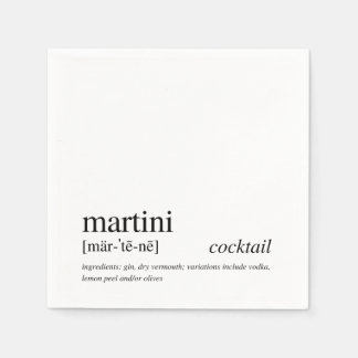 Guardanapo De Papel Martini Cocktail Moderno Cotação Negra