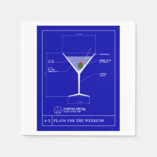 Guardanapo De Papel Martini Cocktail Napkins