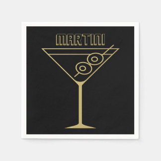 Guardanapo De Papel Martini de Olive Mid Century Modern Dourado 2