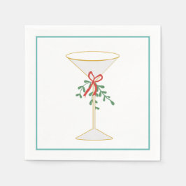 Guardanapo De Papel Martini & MistletoCocktail Napkin