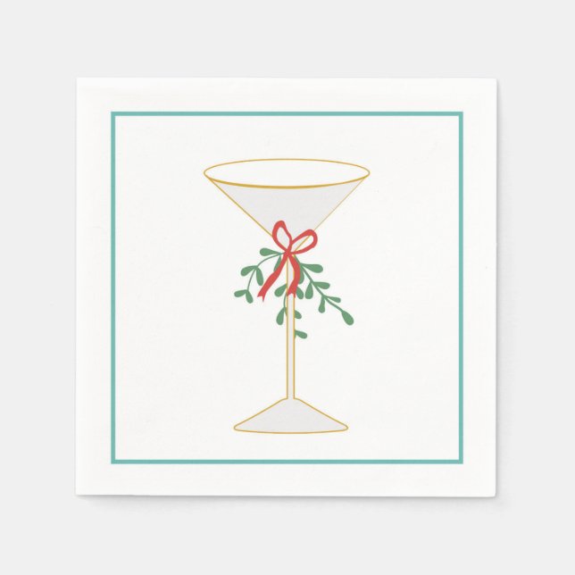 Guardanapo De Papel Martini & MistletoCocktail Napkin (Frente)