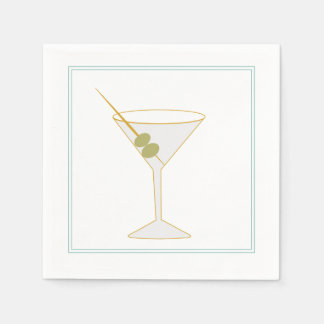 Guardanapo De Papel Martini & Olive Cocktail