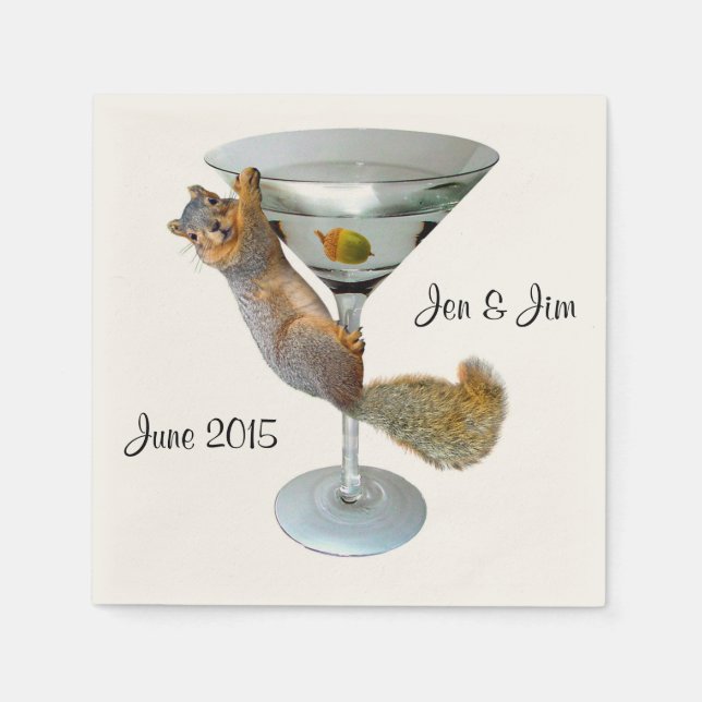 Guardanapo De Papel Martini Squirrel Paper Napkins (Frente)