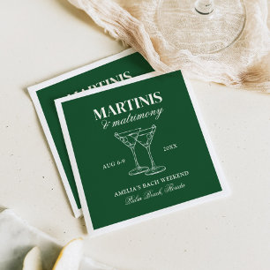 Guardanapo De Papel Martinis & Matrimony Bachelorette Weekend