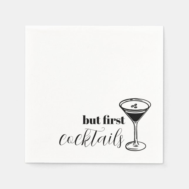 Guardanapo De Papel Mas primeiro, cocktails - martini (Frente)