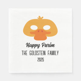 Guardanapo De Papel Mascarada de máscara de pato de Purim