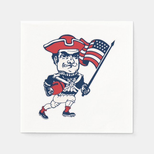 Guardanapo De Papel Mascote de Futebol da Nova Inglaterra (Frente)