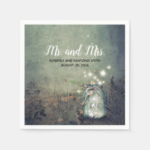 Guardanapo De Papel Mason Jar Firefly Luz Casamento Russo