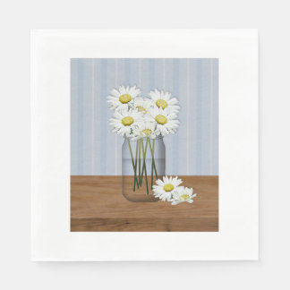 Guardanapo De Papel Mason Jar Of Daisies Paper Napkins