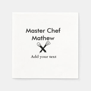 Guardanapo De Papel Master chef cozinha padaria cozinheira adiciona te