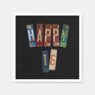 Guardanapo De Papel matrícula enferrujada para 16 anos