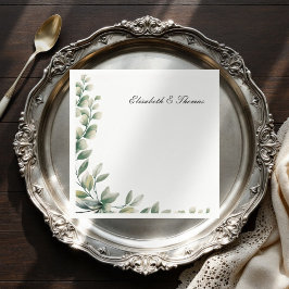 Guardanapo De Papel Matrimônio de eucalipto de fundo legado